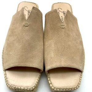 Gaimo Anthropologie Suede/Leather Espadrille Size 10,5 Handymade in Spain